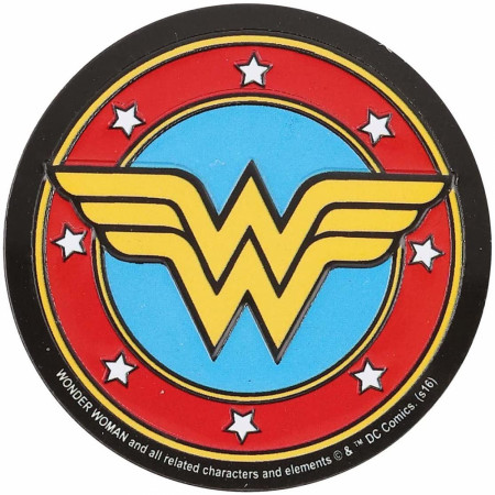 DC Comics Wonder Woman Classic Logo Embossed Tin Magnet